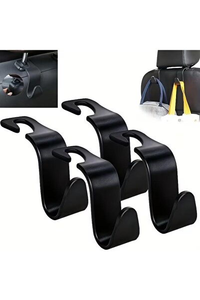 sanal trend 4Pcs Car Seat Back Hooks Multifunctional Phone Holder Vehicle Pur...