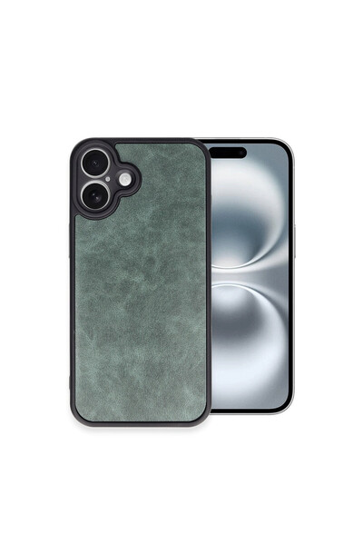 cepmoda غطاء هاتف بمظهر جلدي متوافق مع iPhone 16 Plus، غطاء ممتص للصدمات - أخ...