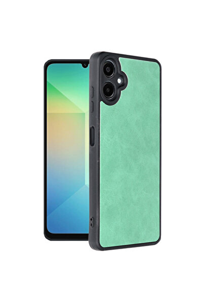 cepmoda Samsung Galaxy "A06" Premium Leather Coated Case - Silicone Cover wit...