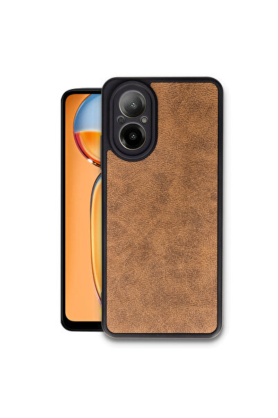 cepmoda غطاء هاتف متوافق مع Realme 12 Lite بمظهر جلدي، غطاء ممتص للصدمات - أس...