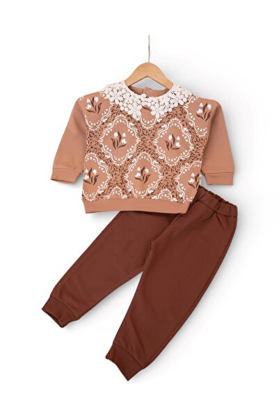 Egelite Girl's Seasonal Antique Patterned Baby Collar 2-3-4-5-6 Years Old 2 T...