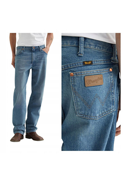 WRANGLER Blugi bărbătești, Wrangler, bumbac, lungime normală, fermoar, 5 buzu...