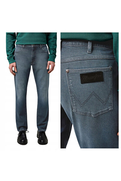 WRANGLER Blugi bărbătești, Wrangler, Larston, lungime normală, bumbac, fermoa...
