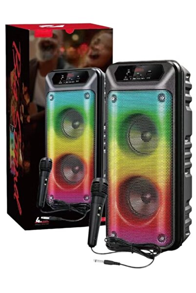 Generic Portable 42.5cm Wireless Bluetooth Speaker with RGB Light,Microphone