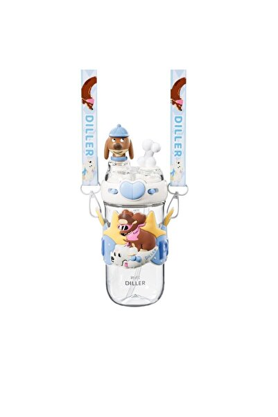 Vagon D2530 DILLER 580 مل زجاجة ماء تريتان مع حزام للرقبة