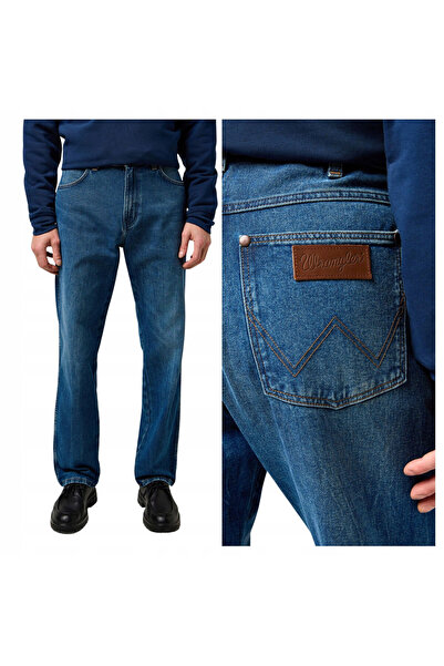 WRANGLER Blugi bărbătești, Wrangler, bumbac, lungime normală, fermoar, 5 buzu...