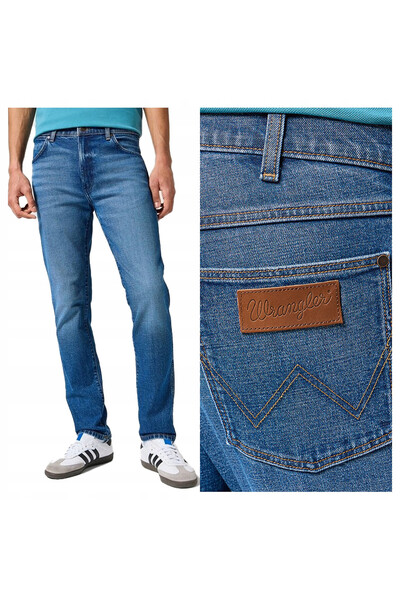 WRANGLER Blugi bărbătești, Wrangler, Larston, lungime normală, bumbac, fermoa...