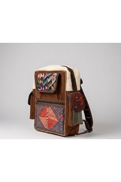 Keyfast Geantă și rucsac țesute manual (cu model Kilim, căptușită, buzunar la...