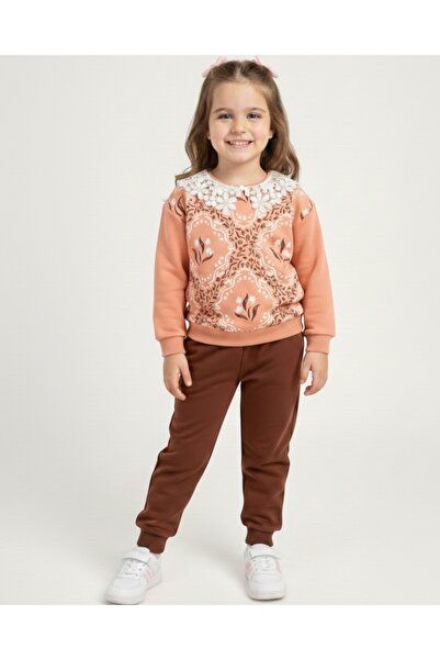 VOY KİDS Girl's Seasonal Antique Patterned Baby Collar 2-3-4-5-6 Years Old 2 ...