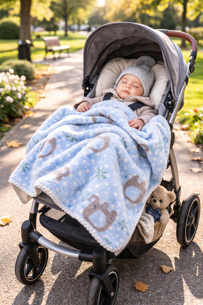 NO NAME Cocolino Fluffy Blanket for Babies 80x110 cm - Blue