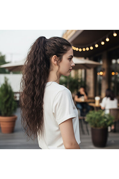 Zeysum Açık Kahverengi Tokalı At Kuyruğu Kabarık Dalgalı Pençe Tokalı Postiş ...