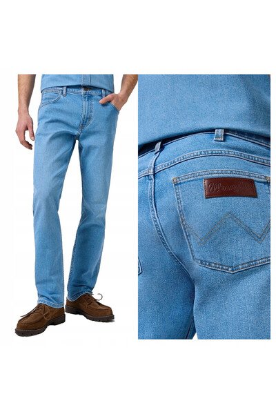 WRANGLER Blugi bărbătești, Wrangler, Greensboro, lungime normală, bumbac, fer...