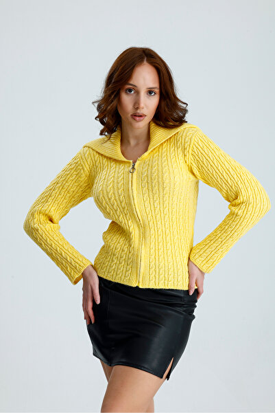 Rawanda Zippered Knitted Cardigan