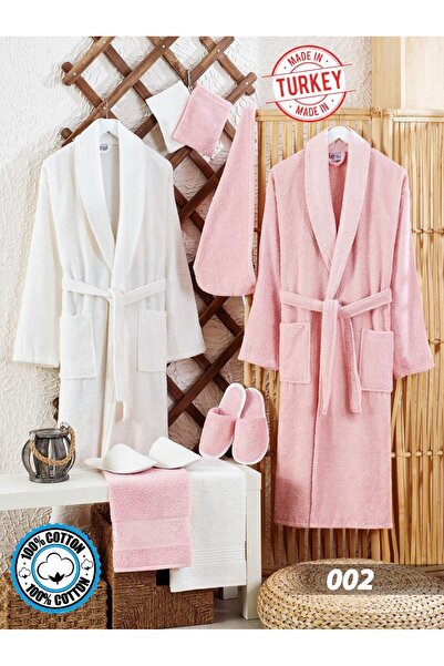 REDROSE COLOR 11-piece Turkish bathrobe set - Bridal set - Made in Turkey
