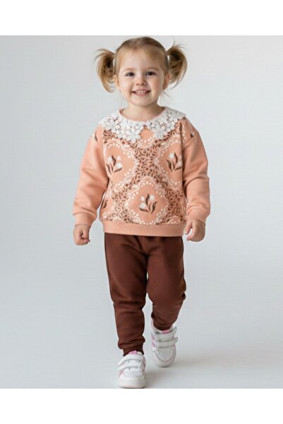 Ege Bebek Girl's Seasonal Antique Patterned Baby Collar 2-3-4-5-6 Years Old 2...