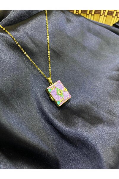 eiboutiqueofficial mor eski kitap kolye (açılabilir)