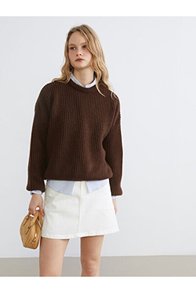 LC Waikiki Rmz Gi̇yi̇m Farkiyla Zero Roba Collar Loose Fit Women's Knitwear S...