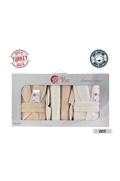 REDROSE COLOR 11-piece Turkish bathrobe set - Bridal set - Made in Turkey