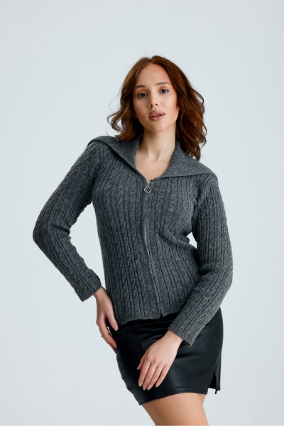 Rawanda Zippered Knitted Cardigan
