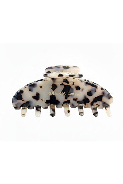 Roberta Lorenz Written High-Quality Leopard Patterned Acetate Buckle/ 10 cm