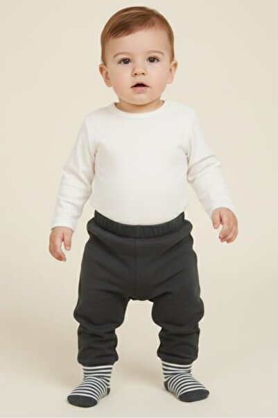 Fuar Baby بنطلون أطفال أولادي مصنوع من القطن بنسبة 100% - بنطلون أطفال بخصر م...