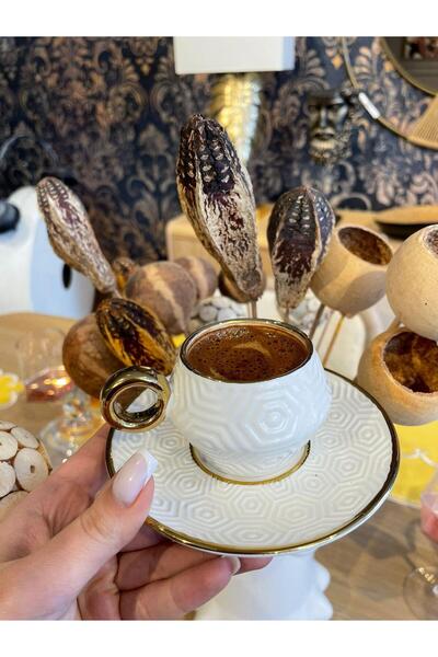CREARTHOME Coffee Cup Set Gold Honeycomb Model