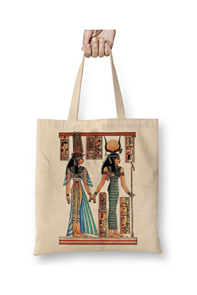 Toyaso Ancient Egypt Egyptian Mythology Hathor Tote Bag Long Handle Shopping ...