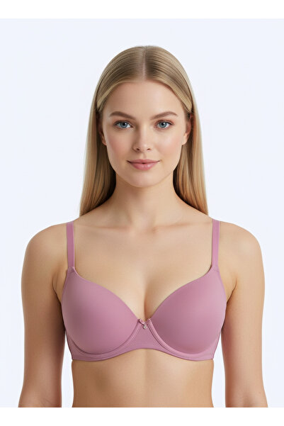 BUTİK1AVM Women's Bra with Hand Support and Laser Cut Ribbon Detail on the Back