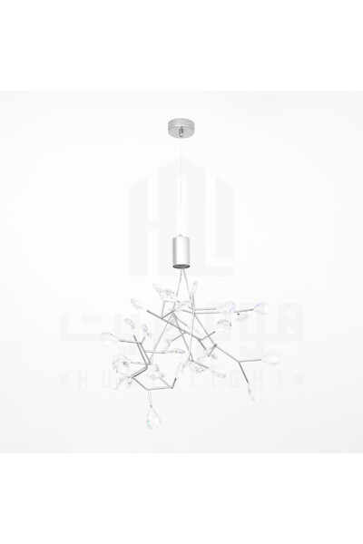 homelight معلقة مودرن اغصان فضية مع كريستال