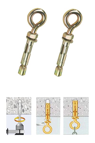 Yağmurlu Store 2 Adet Çelik Dübel Salıncak Tavan Askı Aparat