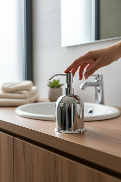 İSAOĞLU YAPI Bathroom Liquid Soap Dispenser Brass Material Rust-Proof Guarant...