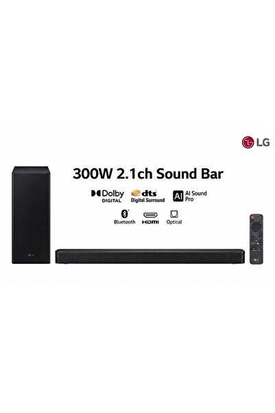 LG 300W Güçlü Ses Sistemi 2.1 Kanal Kablosuz Bas Kutusu HDMI ARC ve Optik Gir...
