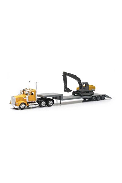 NW NessiWorld 1:43 Long Haul Kenworth Transporter Truck and Excavator