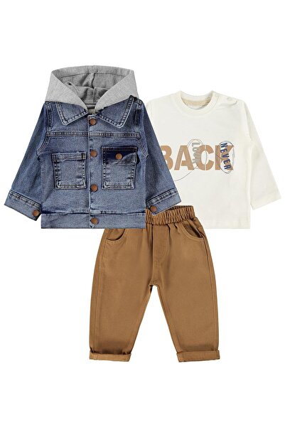 Concept. Concept Kot Kapşonlu Ceketli 3'lü 6-18 Ay Takım - Gri 6-9 Ay