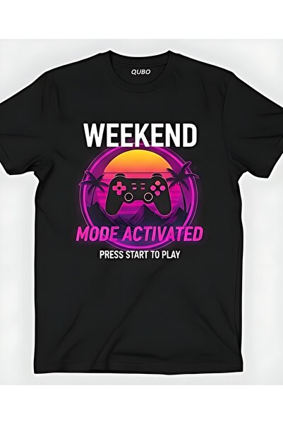 qubo sportswear & company Unisex Oversize Printed Cotton Crew Neck Short Slee...