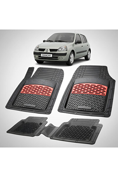 TEAMCAR Συμβατά πατάκια Renault Clio II 1998-2005 | Κόκκινα