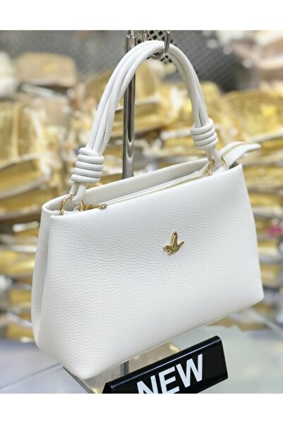 ELİTE NOVA SHOPPİNG حقيبة كتف بنية متوسطة الحجم مزينة بعقدة من أسكسي