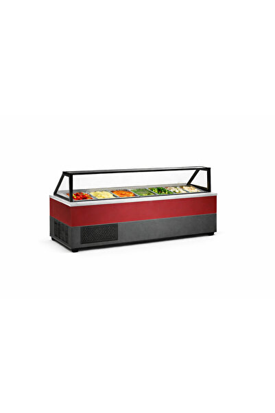 sc sonsesconcept Soğutmalı Saladbar 200 cm | 220W |, Üstü Camlı.