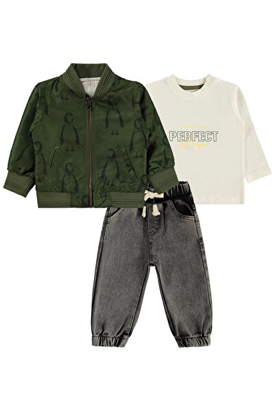Concept. Concept Penguen Baskılı Pilot Ceketli 3'lü 6-18 Ay Takım - Yeşil 18-...