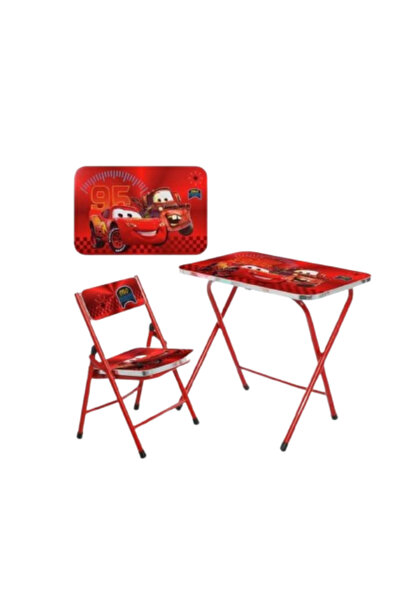Other Foldable Kids Study Table and Chair Set – Cars Design – Red Color