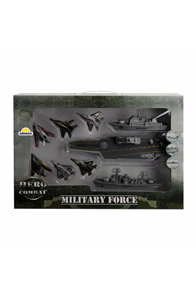 lowell home Military Play Set 9 Piece Jet Aircraft Carrier
