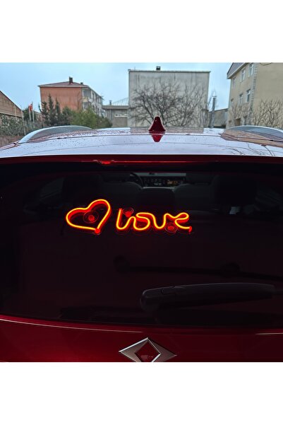 3dbaydesign ديكور مضيء بإضاءة النيون LED داخل السيارة على شكل قلب الحب (12 فو...