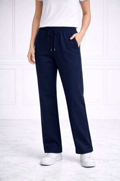 LUMİART Women's Straight Leg Elastic Waist Drawstring Casual Sports Sweatpant...