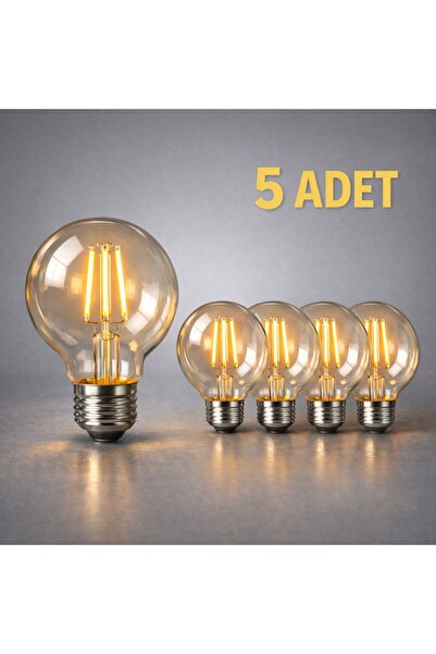 DREAM MODE G95 LED Filament Ampul 4W E27 2700K Sıcak Sarı 400 Lümen Dimmerli ...