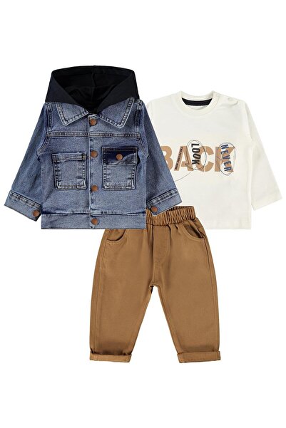 Concept. Concept Denim Hooded Jacket 3-Piece Set for 6-18 Months - Navy Blue ...