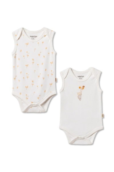 BabyCosy Organic Wear طقم ملابس أطفال مكون من قطعتين، 100% قطن عضوي، بنمط زيب...