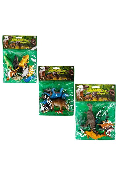 My Reality Fashion مجموعة لعب حيوانات عالم الديناصورات مع حقيبة متوسطة الحجم
