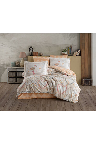 FIONNA.RO 100% Cotton Poplin HOBBY Duvet Cover Set - Colorful Hearts and Flam...