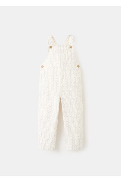 MANGO Baby Çizgili denim tulum