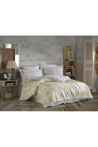 FIONNA.RO 100% Cotton Poplin Duvet Cover Set HOBBY - Yellow Nature